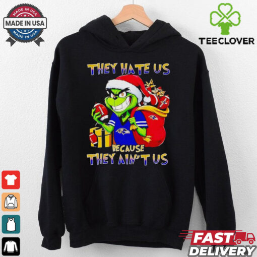 Grinch Ravens they hate us because they ain’t us Christmas hoodie, sweater, longsleeve, shirt v-neck, t-shirt