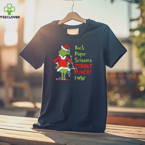 Grinch Rock Paper Scissors Throat Punch I Win Shirt