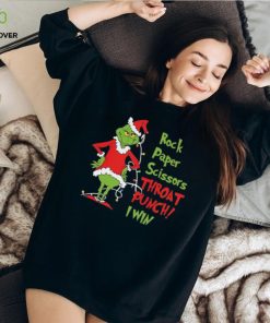 Grinch Rock Paper Scissors Throat Punch I Win Shirt