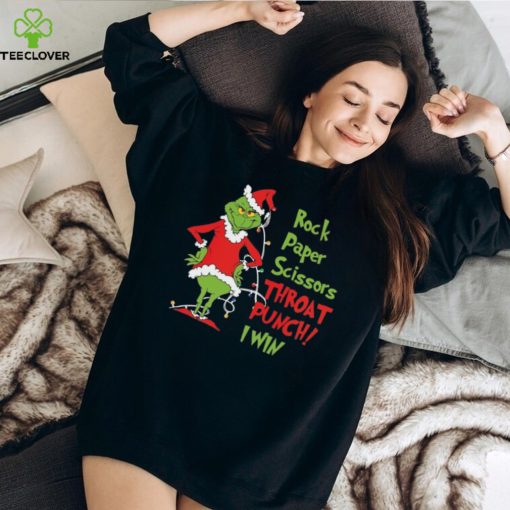 Grinch Rock Paper Scissors Throat Punch I Win Shirt