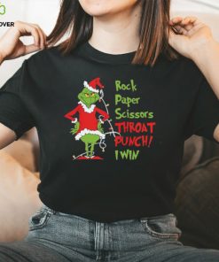 Grinch Rock Paper Scissors Throat Punch I Win Shirt