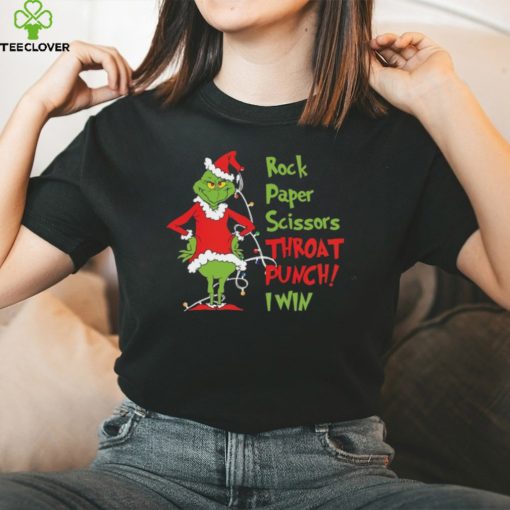 Grinch Rock Paper Scissors Throat Punch I Win Shirt