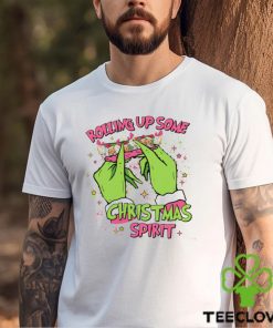 Grinch Rolling Up Some Christmas Spirit Shirt