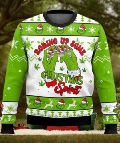 Grinch Rolling Up Ugly Sweater