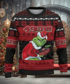 Grinch San Francisco 49er Red Ugly Sweater