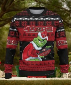 Grinch San Francisco 49er Red Ugly Sweater