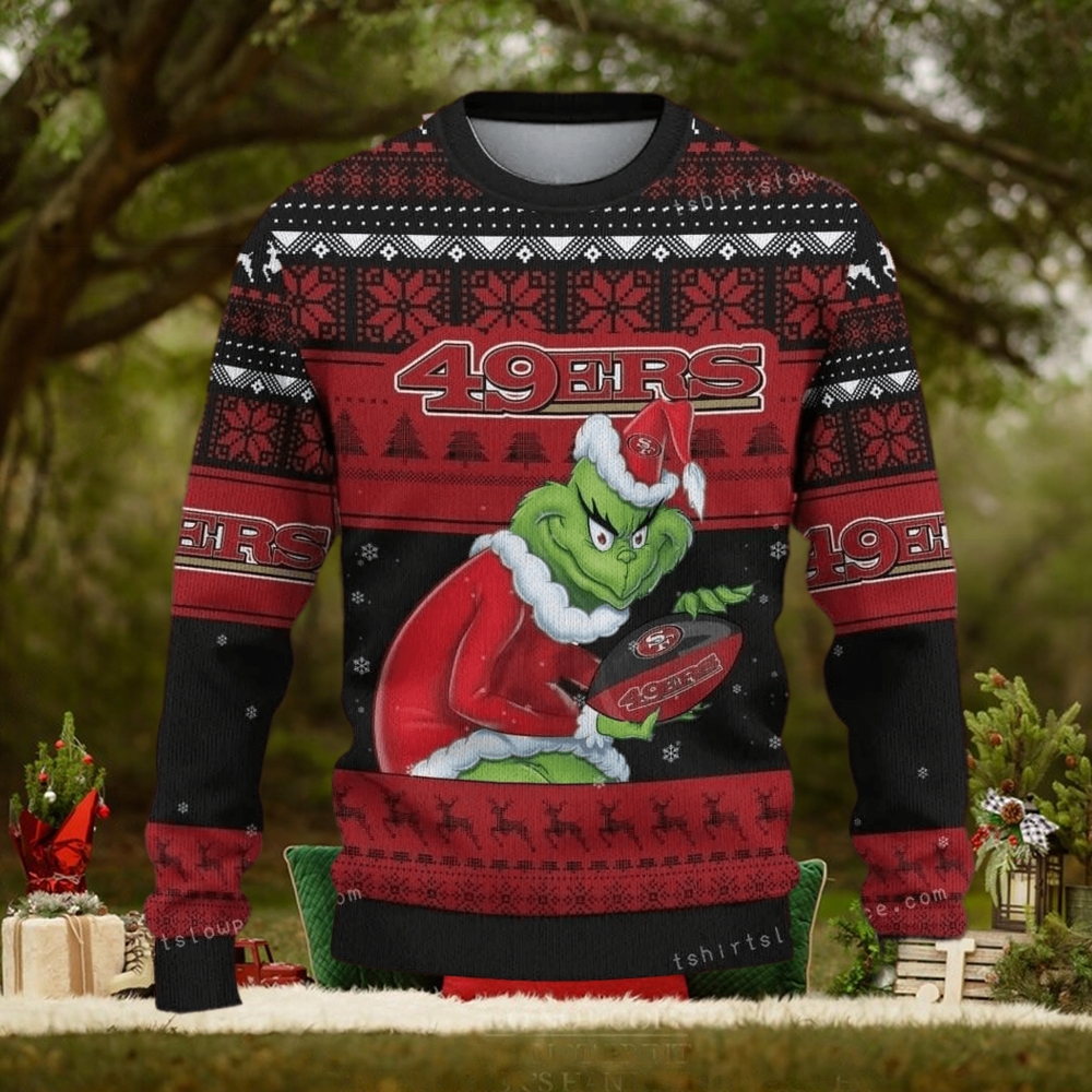 San Francisco 49ers Christmas Grinch Ugly Sweater For Men Women