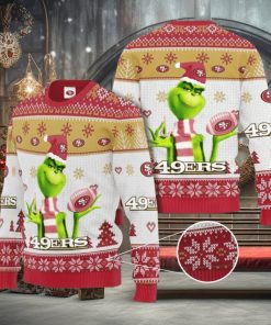 Grinch San Francisco 49ers 3D Ugly Christmas Sweater