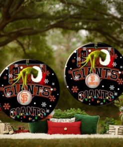 Grinch San Francisco Giants Christmas Ceramic Grinch Christmas Ornament