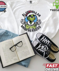 Grinch Santa Blue Collar Grinchy Brotherhood Merry Christmas shirt