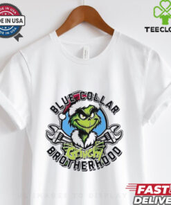 Grinch Santa Blue Collar Grinchy Brotherhood Merry Christmas shirt