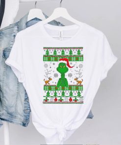 Grinch Santa Hat Christmas Shirt, Max Dog Reindeer