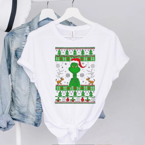 Grinch Santa Hat Christmas Shirt, Max Dog Reindeer