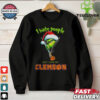 Grinch Santa Hat I Hate People But I Love My Northwestern Wildcats Christmas Logo Shirt