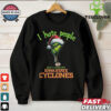 Grinch Santa Hat I Hate People But I Love My Indiana Hoosiers Christmas Logo Shirt