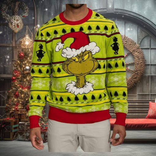 Grinch Santa Hat Ugly Christmas Sweater