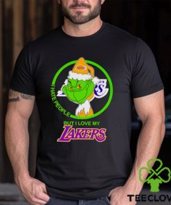 Grinch Santa I hate people but I love my Los Angeles Lakers hoodie, sweater, longsleeve, shirt v-neck, t-shirt