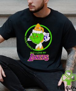 Grinch Santa I hate people but I love my Los Angeles Lakers hoodie, sweater, longsleeve, shirt v-neck, t-shirt