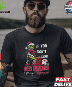 Grinch Santa If You Don’T Like Arkansas State Red Wolves Merry Kissmyass 2024 Shirt