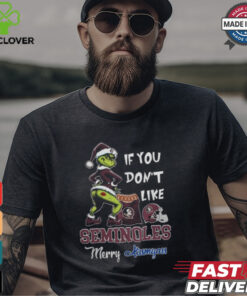 Grinch Santa If You Don’T Like Florida State Seminoles Merry Kissmyass 2024 Shirt