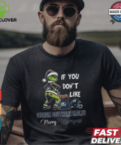 Grinch Santa If You Don’T Like Georgia Southern Eagles Merry Kissmyass 2024 Shirt