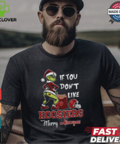 Grinch Santa If You Don’T Like Indiana Hoosiers Merry Kissmyass 2024 Shirt