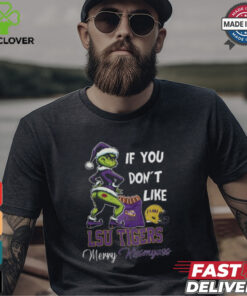 Grinch Santa If You Don’T Like LSU Tigers Merry Kissmyass 2024 Shirt
