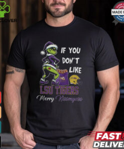 Grinch Santa If You Don’T Like LSU Tigers Merry Kissmyass 2024 Shirt