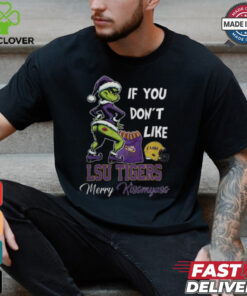 Grinch Santa If You Don’T Like LSU Tigers Merry Kissmyass 2024 Shirt