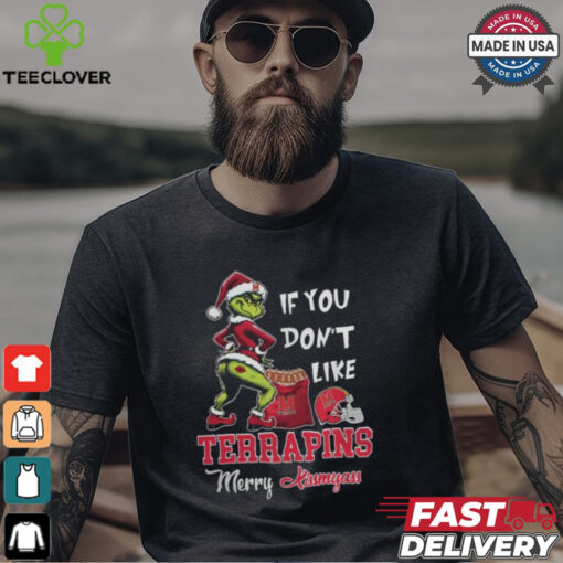 Grinch Santa If You Don’T Like Maryland Terrapins Merry Kissmyass 2024 Shirt