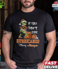 Grinch Santa If You Don’T Like Miami Hurricanes Merry Kissmyass 2024 Shirt