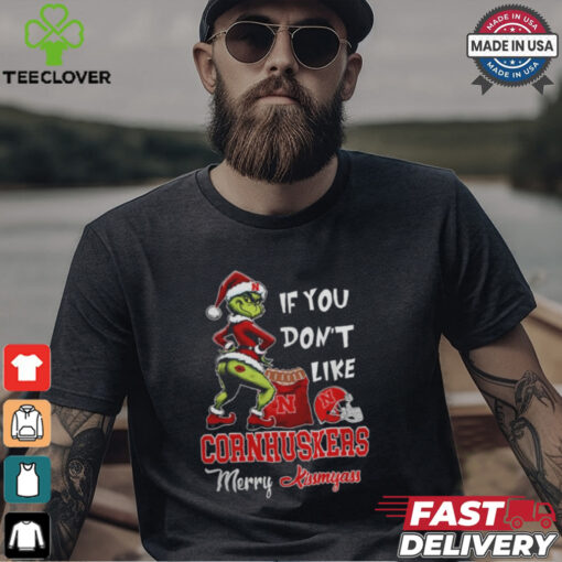 Grinch Santa If You Don’T Like Nebraska Cornhuskers Merry Kissmyass 2024 Shirt