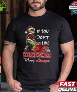 Grinch Santa If You Don’T Like Nebraska Cornhuskers Merry Kissmyass 2024 Shirt