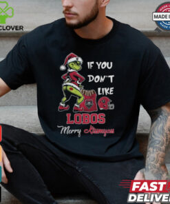 Grinch Santa If You Don’T Like New Mexico Lobos Merry Kissmyass 2024 Shirt