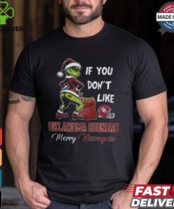 Grinch Santa If You Don’T Like Oklahoma Sooners Merry Kissmyass 2024 Shirt
