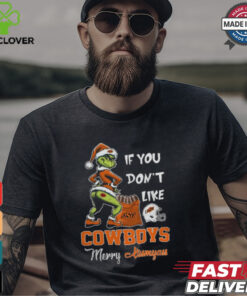 Grinch Santa If You Don’T Like Oklahoma State Cowboys Merry Kissmyass 2024 Shirt