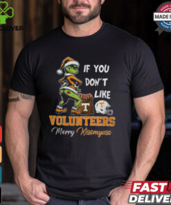 Grinch Santa If You Don’T Like Tennessee Volunteers Merry Kissmyass 2024 Shirt