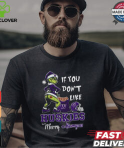 Grinch Santa If You Don’T Like Washington Huskies Merry Kissmyass 2024 Shirt