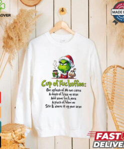 Grinch Santa cup of fuckoffee Grinchmas Merry Christmas shirt