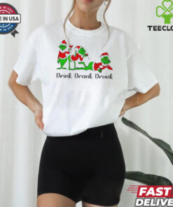 Grinch Santa drink drank drunk Christmas shirt