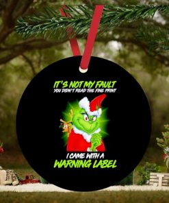 Grinch Santa it’s not my fault you didn’t read the fine print I came with a warning label ornament