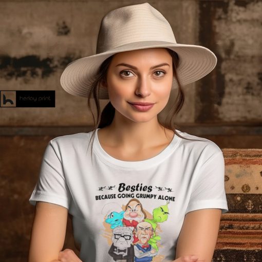 Grinch Smurf Dwarfs besties because going grumpy alone is just not as much fun hoodie, sweater, longsleeve, shirt v-neck, t-shirt