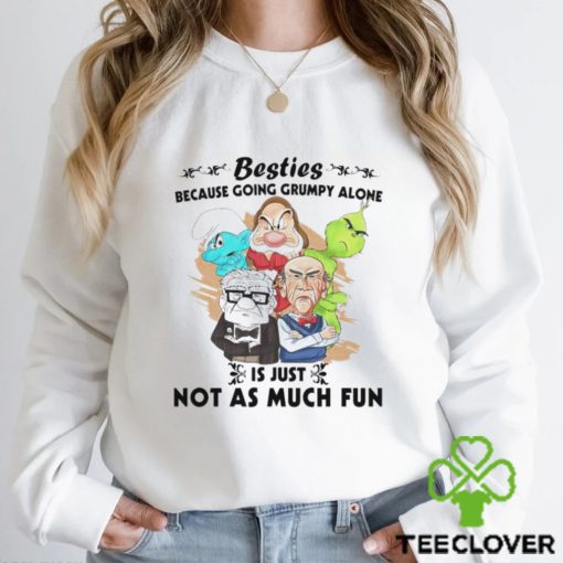 Grinch Smurf Dwarfs besties because going grumpy alone is just not as much fun hoodie, sweater, longsleeve, shirt v-neck, t-shirt