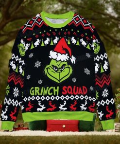 Grinch Squad Xmas Gift Christmas Ugly Wool Knitted Sweater