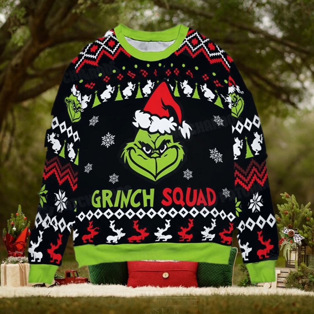 Grinch Squad Xmas Gift Christmas Ugly Wool Knitted Sweater Grinch Squad Xmas Gift Christmas Ugly Wool Knitted Sweater