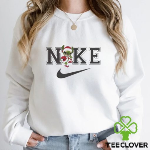 Grinch Stitch Funny Stoles Nike Logo Christmas 2023 Shirt