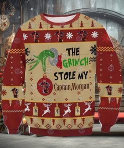 Grinch Stole Captain Morgan Ugly Christmas Sweater Gift For Men And Women
