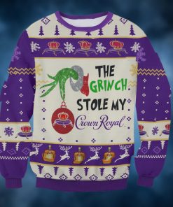 Grinch Stole Crown Royal Ugly Sweater