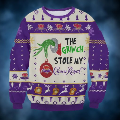 Grinch Stole Crown Royal Ugly Sweater