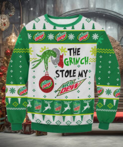 Grinch Stole Mountain Dew Ugly Sweater